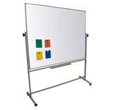 Magiboards Mobile Double Sided Magnetic Coated Steel Whiteboard Aluminium Frame 1200x900mm - MC2007 DD